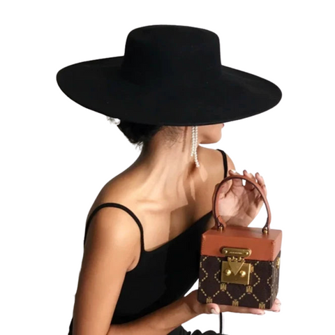 Wide Brim Fedora Hat-Modern Baby Las Vegas