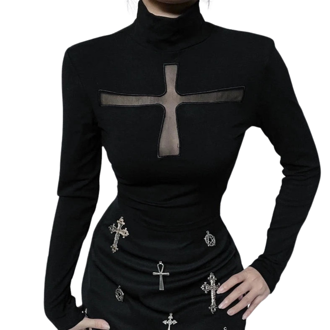 Mesh Cross Top