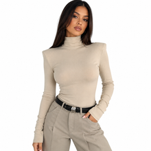 Load image into Gallery viewer, High Shoulder Turtleneck Top
