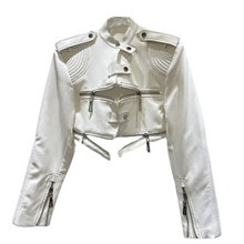 Load image into Gallery viewer, Short Zipper Leather Jacket
