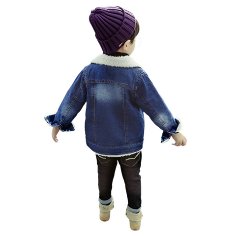 Thick Teddy Denim Jacket-Modern Baby Las Vegas