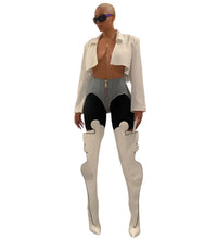 Load image into Gallery viewer, White Over The Knee Art Boots
