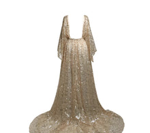 Load image into Gallery viewer, Light Gold Sequin Maternity Dress
