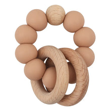 Load image into Gallery viewer, Round Wood Silicone Beaded Toy
