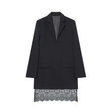Load image into Gallery viewer, Long Lace Patch Blazer Jacket
