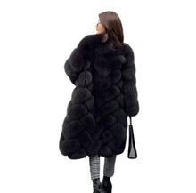 Load image into Gallery viewer, Long Ribbed Fur Coat
