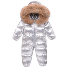 Load image into Gallery viewer, Fur Hood Puffer Romper
