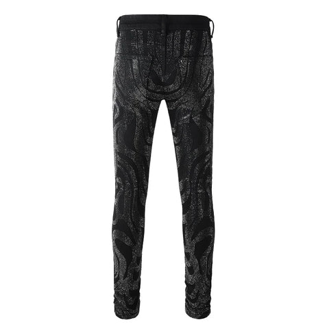 Beaded Design Denim Jeans