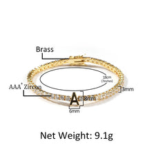 Load image into Gallery viewer, Custom Name Diamond Letter Tennis Bracelet
