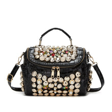 Load image into Gallery viewer, Textured Beaded Leather Handbag
