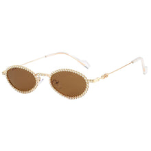 Load image into Gallery viewer, Oval Rhinestone Sunglasses
