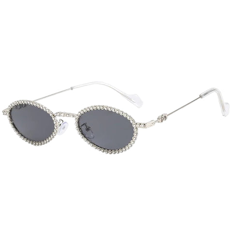 Oval Rhinestone Sunglasses