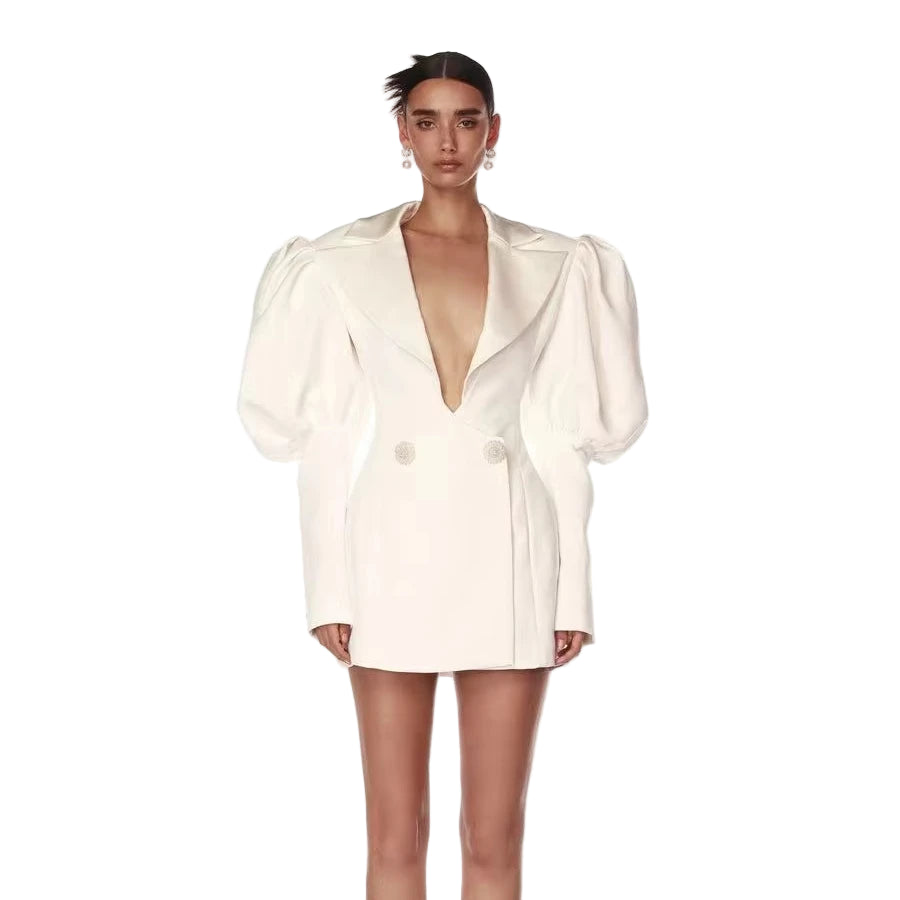 Puff Sleeve Mini Dress