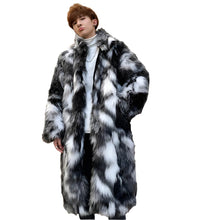 Load image into Gallery viewer, Black And White Fur Coat
