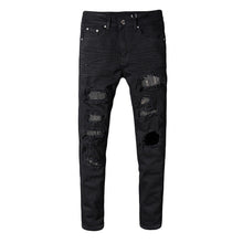Load image into Gallery viewer, Crystal Patch Denim Jeans

