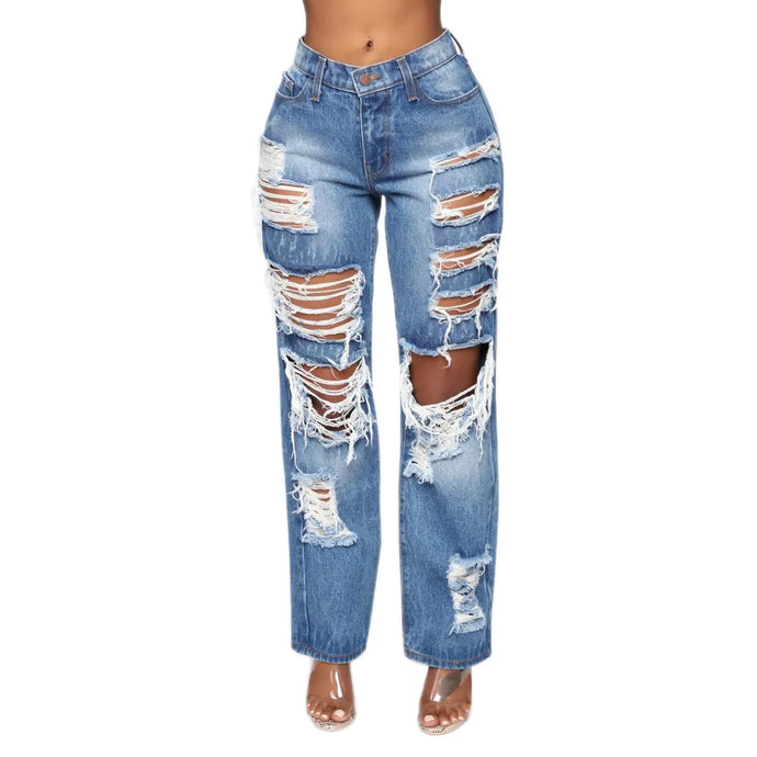 Ripped Wide Leg Jeans| Modern Baby Las Vegas