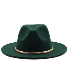 Load image into Gallery viewer, Gold Accent Fedora Hat
