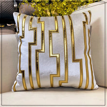 Load image into Gallery viewer, Metallic Stripe Pillow Cover
