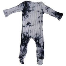 Load image into Gallery viewer, Black Ribbed Tie-Dye Romper
