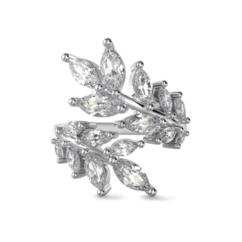 Leaf Zirconia Open Ring