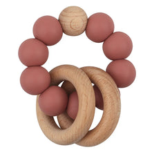 Load image into Gallery viewer, Round Wood Silicone Beaded Toy
