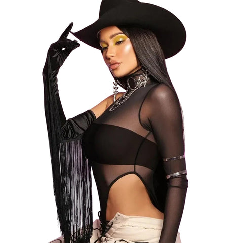 Mesh One Arm Bodysuit