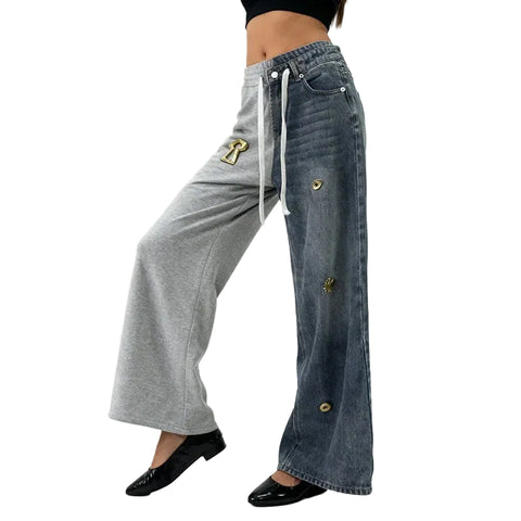 Patch Gold Metal Sweat Jeans
