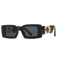 Load image into Gallery viewer, Retro Gold Accent Square Sunglasses
