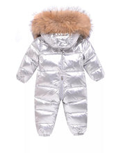 Load image into Gallery viewer, Fur Hood Puffer Romper
