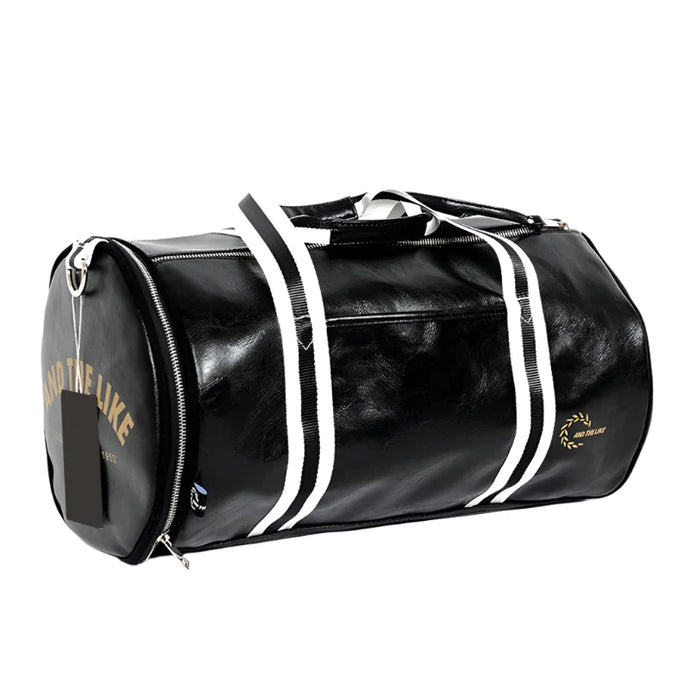 Striped Handle Leather Travel Bag-Modern Baby Las Vegas