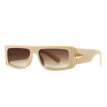 Load image into Gallery viewer, Vintage Rectangle Gold Buckle Sunglasses
