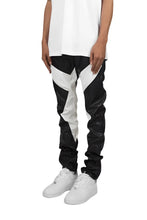 Load image into Gallery viewer, Black and White Leather Pants
