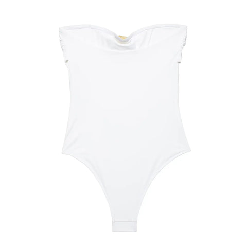 Metal Accent Tube Top Bodysuit