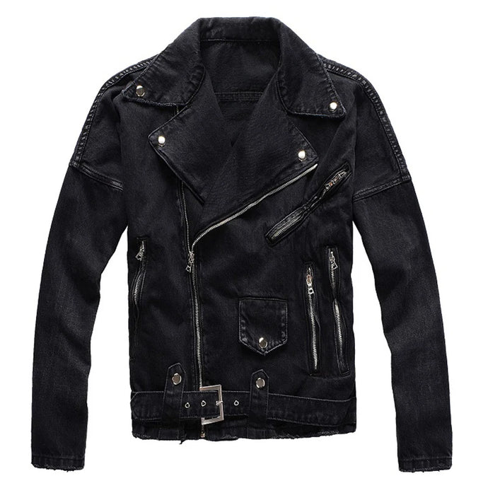Black Zipper Denim Jacket | Modern Baby Las Vegas