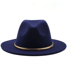 Load image into Gallery viewer, Gold Accent Fedora Hat
