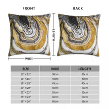 Load image into Gallery viewer, Stone Gold Marble Square Pillowcase
