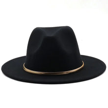 Load image into Gallery viewer, Gold Accent Fedora Hat
