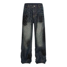 Load image into Gallery viewer, Full Crystal Denim Jeans
