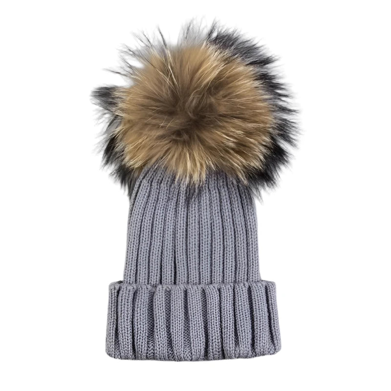 Ribbed Pom Hat