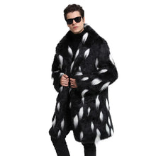 Load image into Gallery viewer, Black And White Spot Fur Coat
