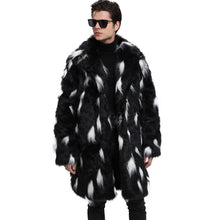 Load image into Gallery viewer, Black And White Spot Fur Coat
