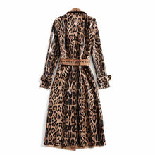 Load image into Gallery viewer, Leopard Print Patch Trench coat
