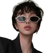 Load image into Gallery viewer, Oval Rhinestone Sunglasses
