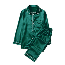 Load image into Gallery viewer, Green Family Satin Pajama Set
