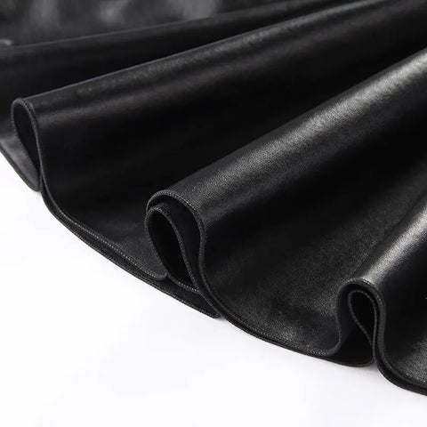 Flared Leather Skirt-Modern Baby Las Vegas