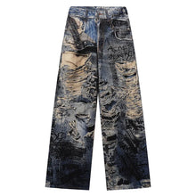 Load image into Gallery viewer, 3D Printed Ripped Denim Jeans
