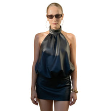 Load image into Gallery viewer, Leather Halter Mini Dress
