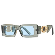 Load image into Gallery viewer, Retro Gold Accent Square Sunglasses
