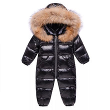 Load image into Gallery viewer, Fur Hood Puffer Romper
