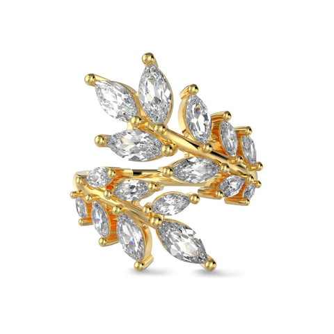 Leaf Zirconia Open Ring